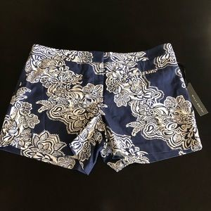 Willi Smith | Women’s Blue & White Floral Shorts